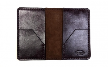 Обложка для паспорта (карман + карман), темно-коричневый