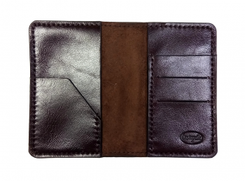 Обложка для паспорта (карман + картхолдер), темно-коричневый